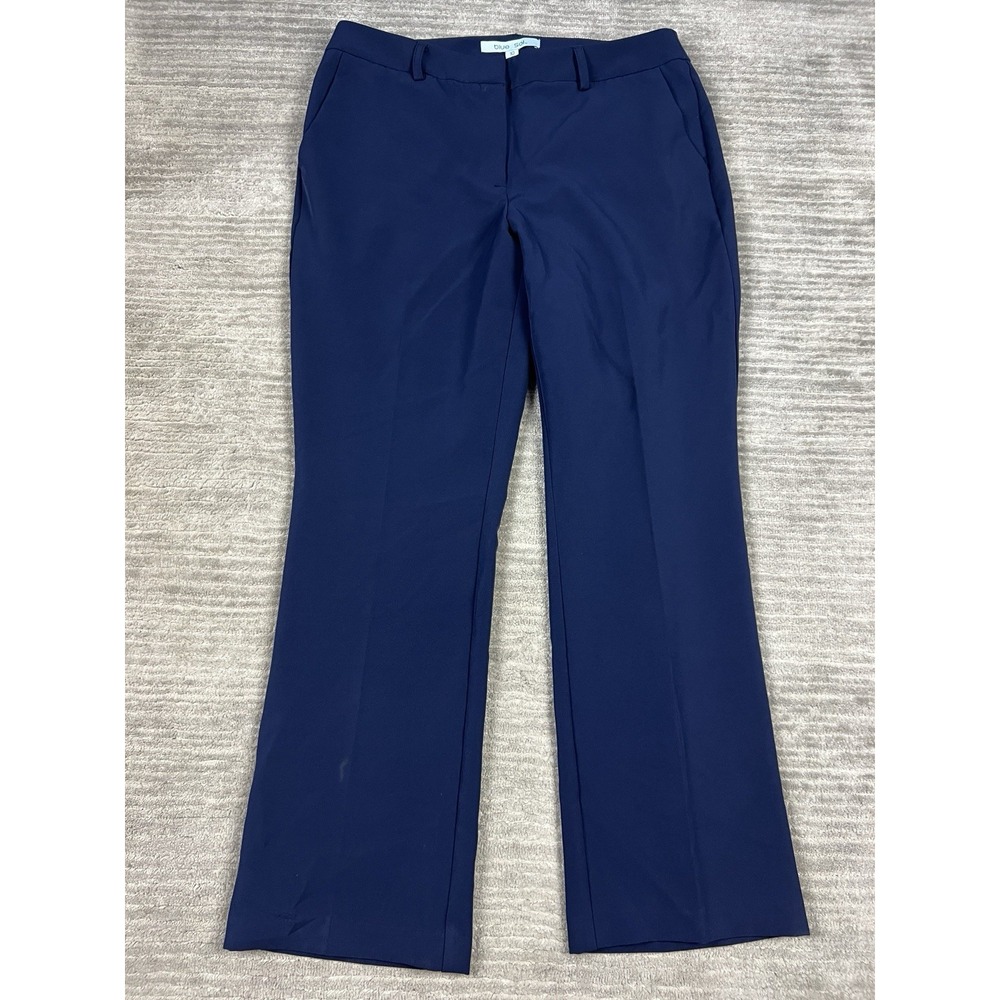Blue Sol Dress Pants Womens‎ 10 Blue Straight Leg Polyester Blend Flat Front